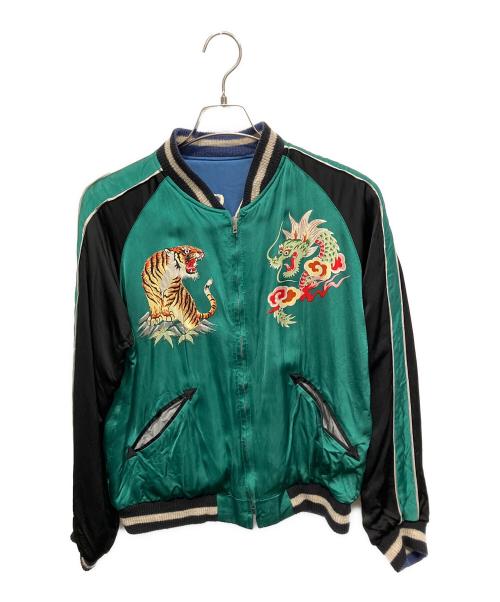 テーラー東洋（テーラートウヨウ）テーラー東洋 (テーラートウヨウ) 港商 SPECIAL EDITION・PHOENIX×TIGER PRINT @ スカジャン ブルー×グリーン サイズ:中の古着・服飾アイテム