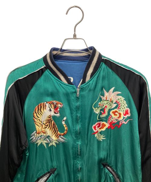 テーラー東洋（テーラートウヨウ）テーラー東洋 (テーラートウヨウ) 港商 SPECIAL EDITION・PHOENIX×TIGER PRINT @ スカジャン ブルー×グリーン サイズ:中の古着・服飾アイテム