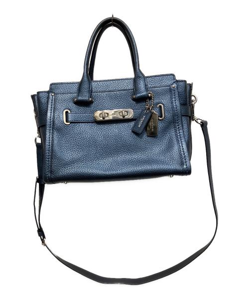 COACH（コーチ）COACH (コーチ) スワッガー 2WAYバッグ ネイビーの古着・服飾アイテム