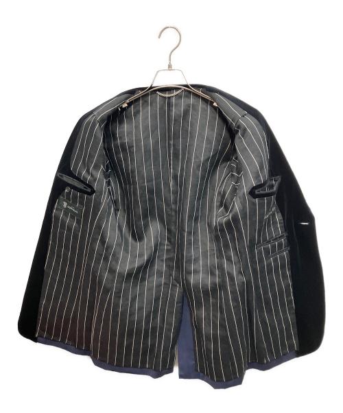 WACKO MARIA（ワコマリア）WACKO MARIA (ワコマリア) DORMEUIL (ドーメル) ベロア切替ジャケット ネイビー×ブラック サイズ:Mの古着・服飾アイテム