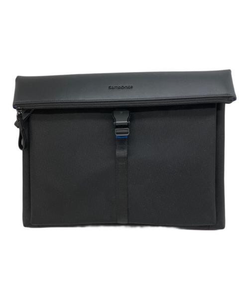 Samsonite（サムソナイト）Samsonite (サムソナイト) クラッチバッグ ブラック×ブルーの古着・服飾アイテム