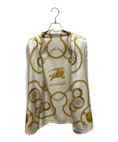 Burberry's（バーバリー）Burberry's (バーバリー) ポケットウォッチ柄 長袖シャツ ホワイト サイズ:9の古着・服飾アイテム