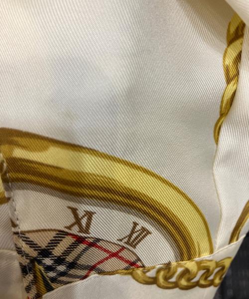 Burberry's（バーバリー）Burberry's (バーバリー) ポケットウォッチ柄 長袖シャツ ホワイト サイズ:9の古着・服飾アイテム