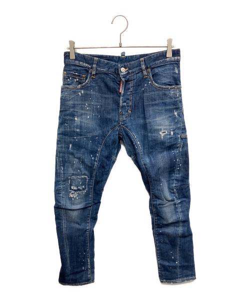 DSQUARED2（ディースクエアード）DSQUARED2 (ディースクエアード) ダメージ加工 デニムパンツ インディゴ サイズ:42の古着・服飾アイテム