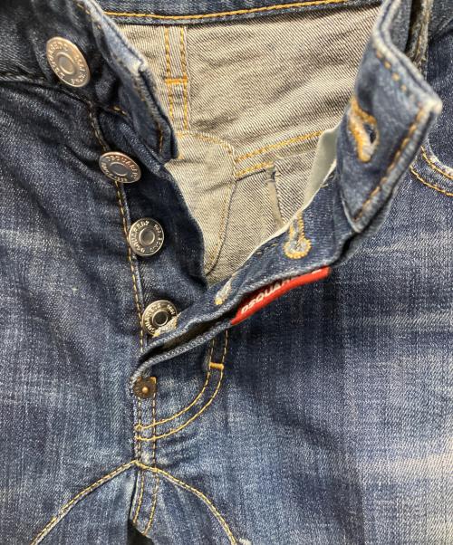 DSQUARED2（ディースクエアード）DSQUARED2 (ディースクエアード) ダメージ加工 デニムパンツ インディゴ サイズ:42の古着・服飾アイテム