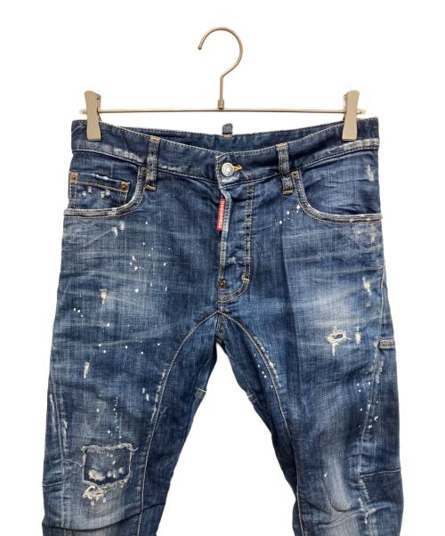 DSQUARED2（ディースクエアード）DSQUARED2 (ディースクエアード) ダメージ加工 デニムパンツ インディゴ サイズ:42の古着・服飾アイテム