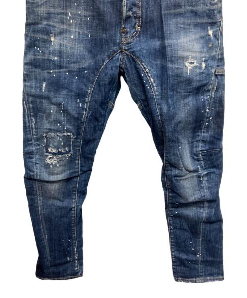 DSQUARED2（ディースクエアード）DSQUARED2 (ディースクエアード) ダメージ加工 デニムパンツ インディゴ サイズ:42の古着・服飾アイテム