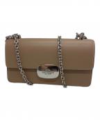 COACHコーチ）の古着「エライザ 25SS チェーンストラップショルダーバッグ」｜ベージュ