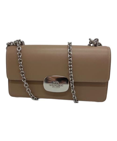 COACH（コーチ）COACH (コーチ) エライザ 25SS チェーンストラップショルダーバッグ ベージュの古着・服飾アイテム