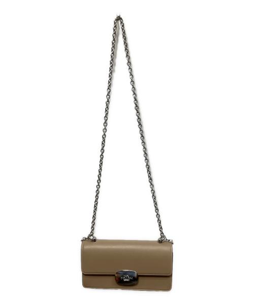 COACH（コーチ）COACH (コーチ) エライザ 25SS チェーンストラップショルダーバッグ ベージュの古着・服飾アイテム