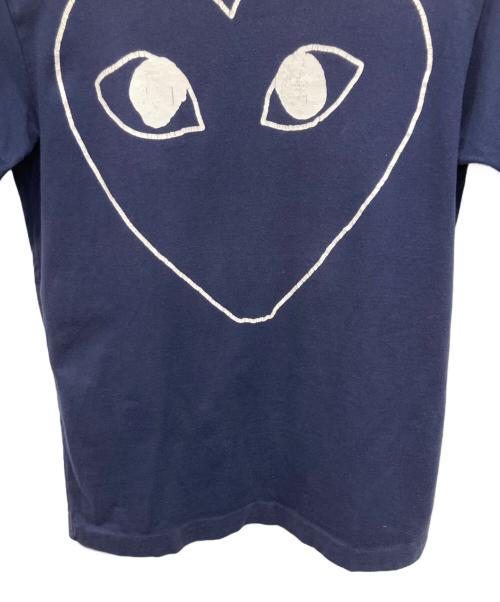 PLAY COMME des GARCONS（プレイコムデギャルソン）PLAY COMME des GARCONS (プレイコムデギャルソン) ハート 半袖カットソー ネイビー サイズ:Lの古着・服飾アイテム