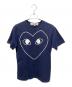 PLAY COMME des GARCONS（プレイコムデギャルソン）の古着「ハート 半袖カットソー」｜ネイビー