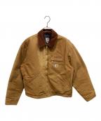 CarHarttカーハート）の古着「ALASKAN BREWING CO.刺繍有 企業ロゴ刺繍・USA製 デトロイトジャケット」｜カーキ