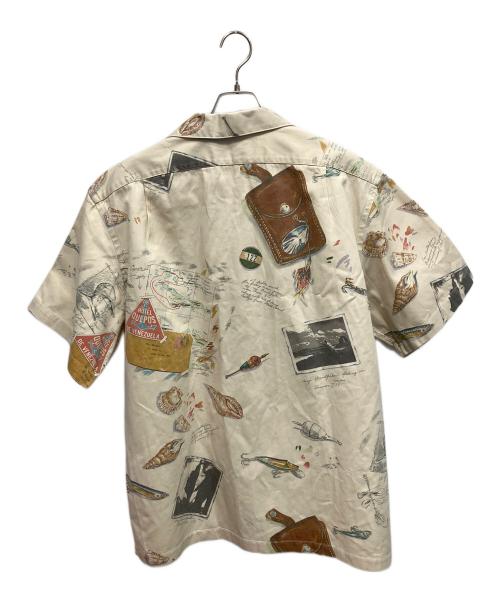 POLO RALPH LAUREN（ポロ・ラルフローレン）POLO RALPH LAUREN (ポロ・ラルフローレン) ヘミングウェイ柄 USA製 半袖シャツ ベージュ サイズ:XLの古着・服飾アイテム