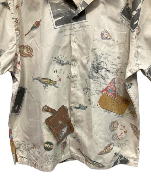 POLO RALPH LAUREN（ポロ・ラルフローレン）POLO RALPH LAUREN (ポロ・ラルフローレン) ヘミングウェイ柄 USA製 半袖シャツ ベージュ サイズ:XLの古着・服飾アイテム