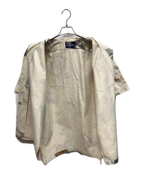 POLO RALPH LAUREN（ポロ・ラルフローレン）POLO RALPH LAUREN (ポロ・ラルフローレン) ヘミングウェイ柄 USA製 半袖シャツ ベージュ サイズ:XLの古着・服飾アイテム