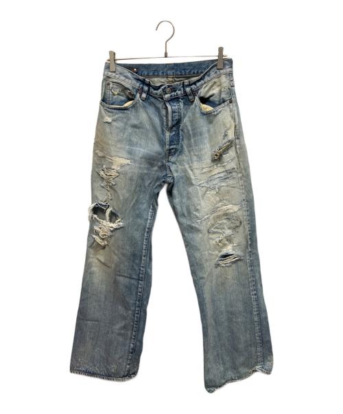 MINEDENIM（マインデニム）MINEDENIM (マインデニム) W.Straight 5pocket ダメージデニムパンツ ブルー サイズ:9の古着・服飾アイテム