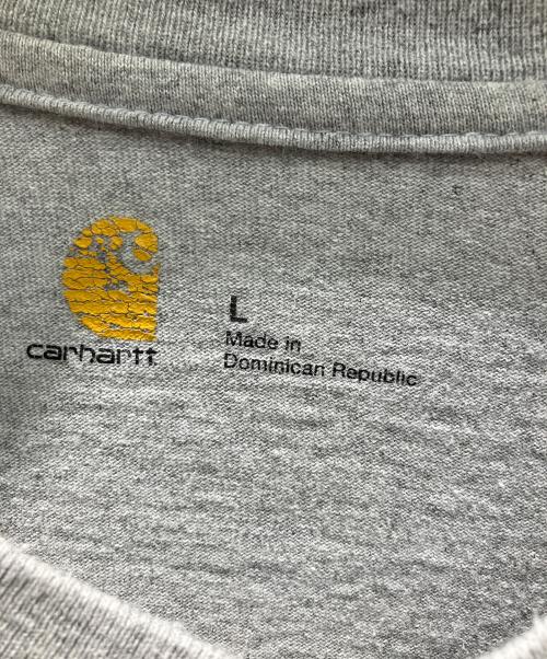 CarHartt（カーハート）CarHartt (カーハート) ヘンリーネック 長袖カットソー グレー サイズ:Lの古着・服飾アイテム