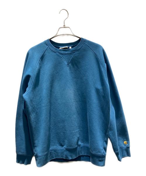 CarHartt（カーハート）CarHartt (カーハート) CHASE SWEAT クルーネックスウェット ブルー サイズ:XLの古着・服飾アイテム