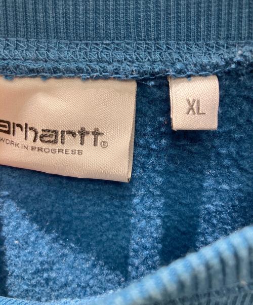 CarHartt（カーハート）CarHartt (カーハート) CHASE SWEAT クルーネックスウェット ブルー サイズ:XLの古着・服飾アイテム