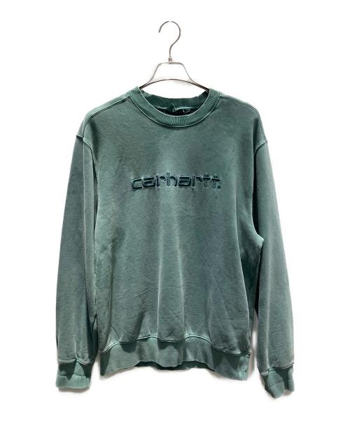 CarHartt（カーハート）CarHartt (カーハート) ロゴスウェット グリーン サイズ:Mの古着・服飾アイテム