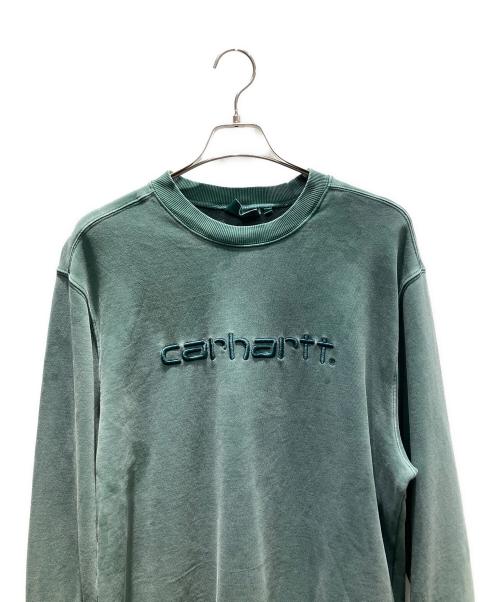 CarHartt（カーハート）CarHartt (カーハート) ロゴスウェット グリーン サイズ:Mの古着・服飾アイテム