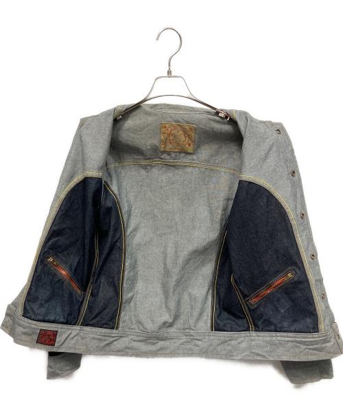 EVISU（エヴィス）EVISU (エヴィス) デニムジャケット グレー×ブルー サイズ:不明の古着・服飾アイテム
