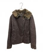 ARMANI JEANSアルマーニジーンズ）の古着「レザージャケット」｜ブラウン