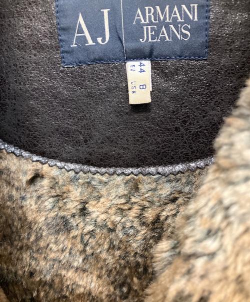 ARMANI JEANS（アルマーニジーンズ）ARMANI JEANS (アルマーニジーンズ) レザージャケット ブラウン サイズ:44の古着・服飾アイテム