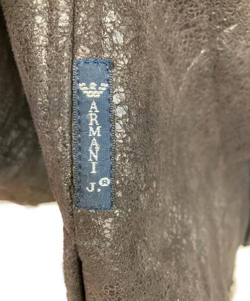 ARMANI JEANS（アルマーニジーンズ）ARMANI JEANS (アルマーニジーンズ) レザージャケット ブラウン サイズ:44の古着・服飾アイテム