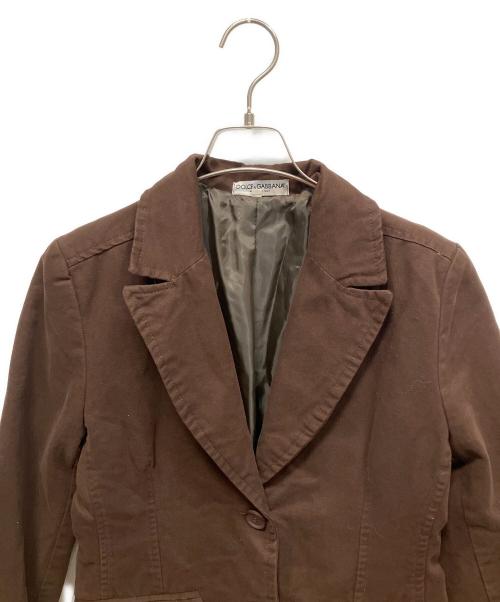 DOLCE & GABBANA（ドルチェ＆ガッバーナ）DOLCE & GABBANA (ドルチェ＆ガッバーナ) ジャケット ブラウン サイズ:Mの古着・服飾アイテム