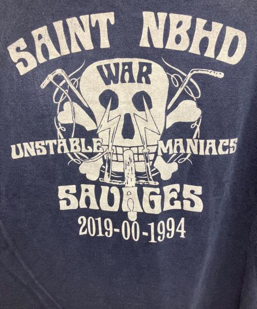 SAINT MICHAEL（セントマイケル）SAINT MICHAEL (セントマイケル) NEIGHBORHOOD (ネイバーフッド) ヴィンテージ加工 半袖カットソー ネイビー サイズ:Lの古着・服飾アイテム
