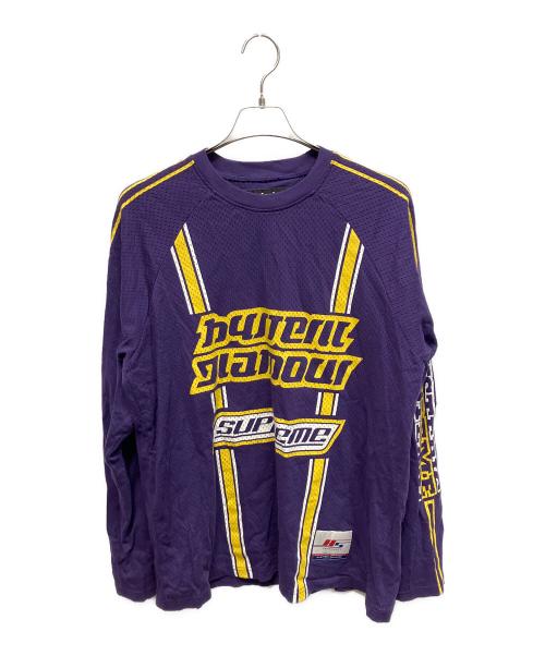 Hysteric Glamour（ヒステリックグラマー）Hysteric Glamour (ヒステリックグラマー) SUPREME (シュプリーム) Mesh L/S Top 長袖カットソー パープル サイズ:Mの古着・服飾アイテム