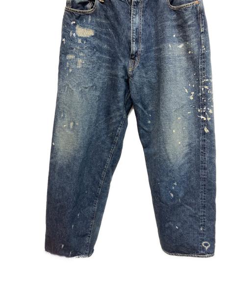 gold（ゴールド）gold (ゴールド) RECYCLED WASTE SUVIN COTTON YARN 14oz. DENIM 5POCKET WIDE PANTS デニムパンツ インディゴ サイズ:XLの古着・服飾アイテム
