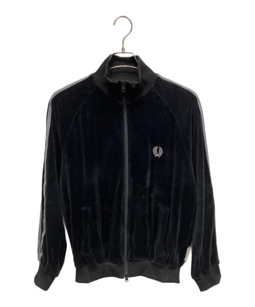 FRED PERRY（フレッドペリー）FRED PERRY (フレッドペリー) 背面刺繍ベロアトラックジャケット トラックジャケット ブラック サイズ:Sの古着・服飾アイテム
