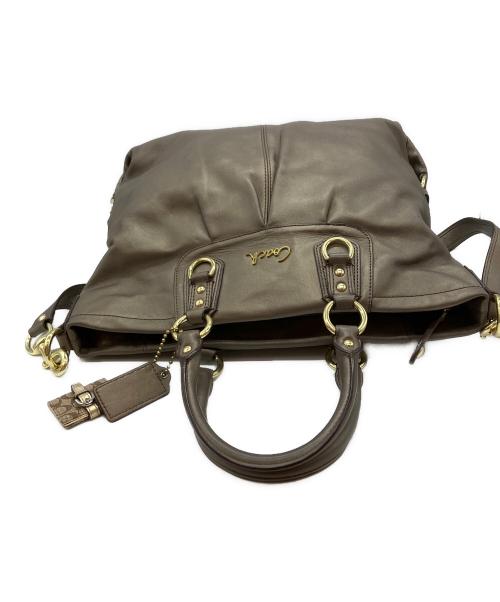 COACH（コーチ）COACH (コーチ) アシュレイ サッチェル レザーバッグ 2WAYショルダーバッグ カーキの古着・服飾アイテム