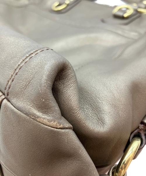 COACH（コーチ）COACH (コーチ) アシュレイ サッチェル レザーバッグ 2WAYショルダーバッグ カーキの古着・服飾アイテム