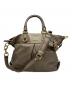 COACH（コーチ）の古着「アシュレイ サッチェル レザーバッグ 2WAYショルダーバッグ」｜カーキ