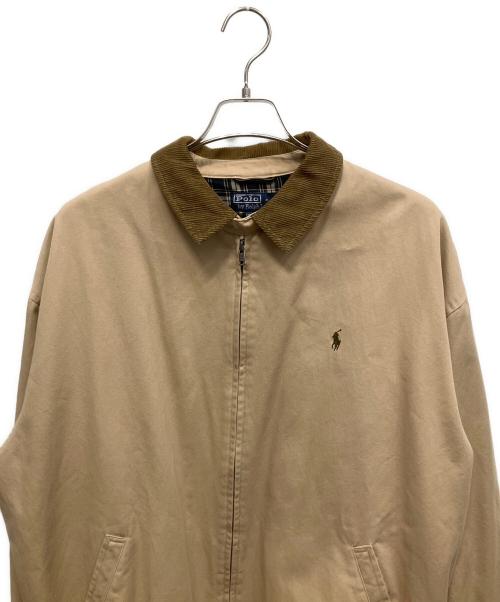 POLO RALPH LAUREN（ポロ・ラルフローレン）POLO RALPH LAUREN (ポロ・ラルフローレン) 襟コーデュロイ スイングトップ カーキ サイズ:XLの古着・服飾アイテム