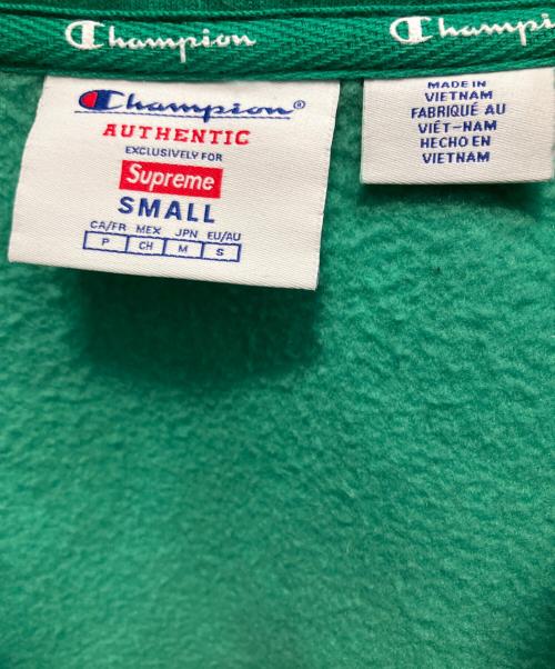 SUPREME（シュプリーム）SUPREME (シュプリーム) Champion (チャンピオン) Zip Up Hooded Sweatshirt ジップパーカー グリーン サイズ:Sの古着・服飾アイテム