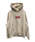 SUPREMEシュプリーム）の古着「FW24 Box Logo Hooded Sweatshirt プルオーバーパーカー」｜アイボリー (Stone)
