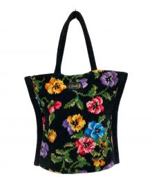 FEILER（フェイラー）の古着「パンジー トートバッグ」｜ブラック