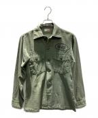 Bertie Industriesバーティ インダストリーズ）の古着「米軍 ミリタリーシャツ」｜カーキ