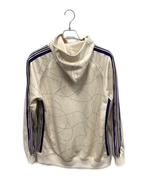 Needles（ニードルズ）Needles (ニードルズ) DC SHOES (ディーシーシューズ) Track Hoody Poly Smooth プルオーバーパーカー アイボリー×パープル サイズ:Mの古着・服飾アイテム