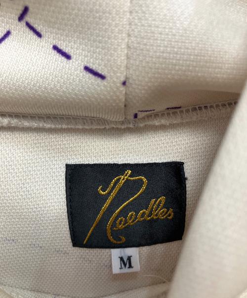 Needles（ニードルズ）Needles (ニードルズ) DC SHOES (ディーシーシューズ) Track Hoody Poly Smooth プルオーバーパーカー アイボリー×パープル サイズ:Mの古着・服飾アイテム