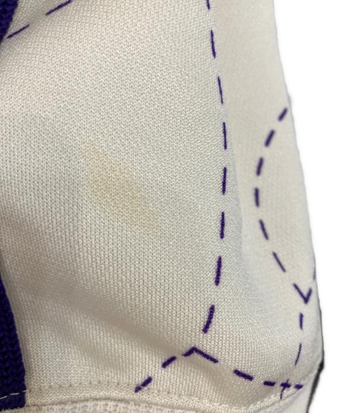 Needles（ニードルズ）Needles (ニードルズ) DC SHOES (ディーシーシューズ) Track Hoody Poly Smooth プルオーバーパーカー アイボリー×パープル サイズ:Mの古着・服飾アイテム