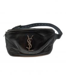 Saint Laurent Paris（サンローランパリ）の古着「クラシックモノグラム 0719 ベルトバッグ」｜ブラック