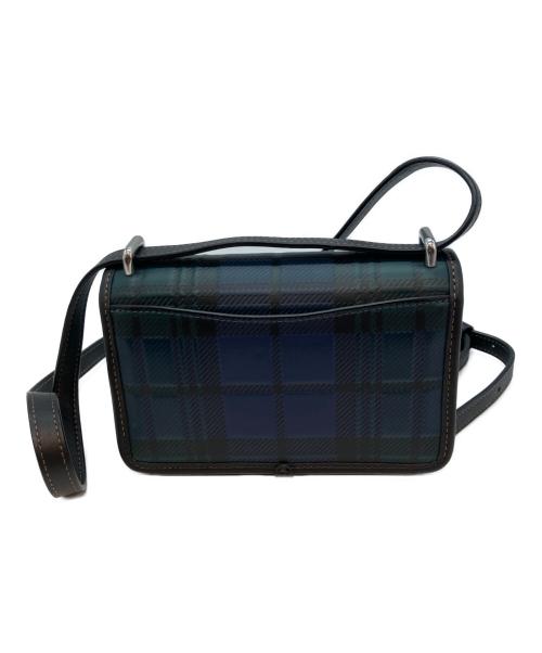 COACH（コーチ）COACH (コーチ) バンディット クロスボディ・プラッド プリント  ショルダーバッグ ブルー×ブラックの古着・服飾アイテム
