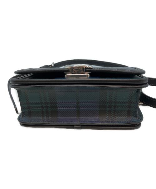COACH（コーチ）COACH (コーチ) バンディット クロスボディ・プラッド プリント  ショルダーバッグ ブルー×ブラックの古着・服飾アイテム