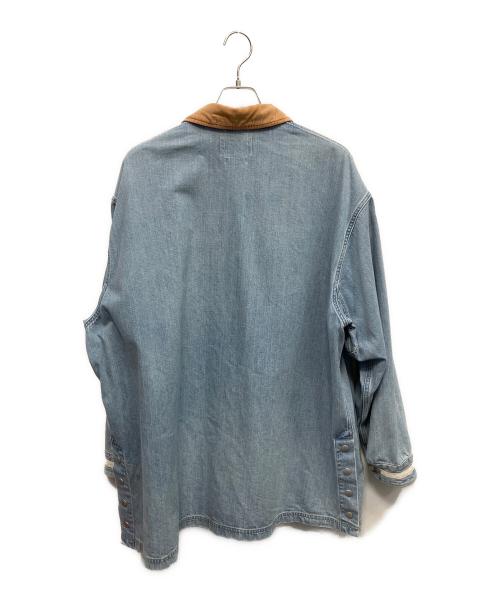YOKE（ヨーク）YOKE (ヨーク) VINTAGED DENIM COVERALL HALF COAT ハーフコート ブルー サイズ:3の古着・服飾アイテム